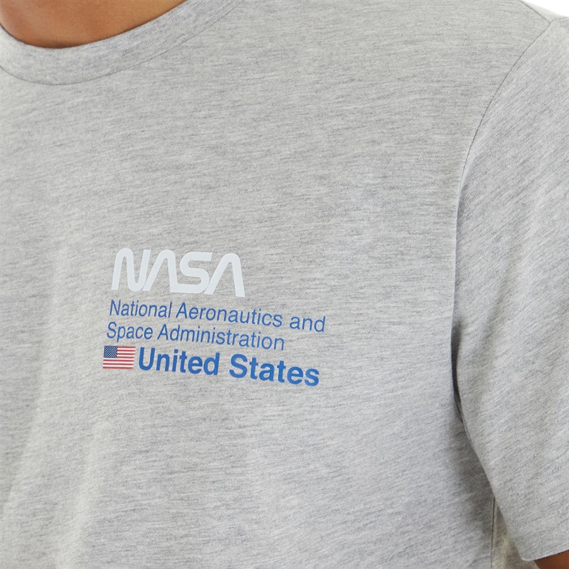 NASA Mens Aeronautics T-Shirt Grey