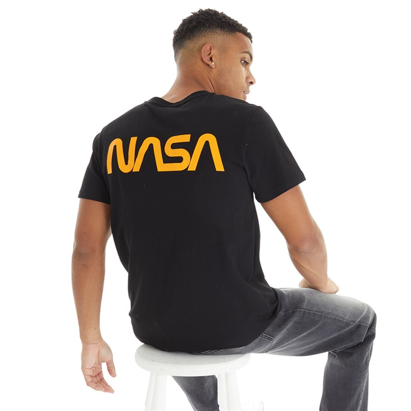 NASA Mens T-Shirt Black