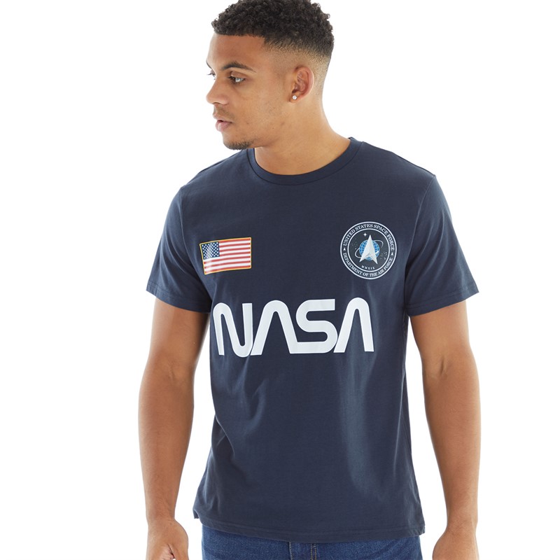 NASA Mens Badge T-Shirt Navy