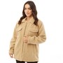 SAINT AND SINNER Dames Pearl Borg Shacket Jas Camel