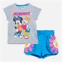 Minnie Mouse Girls T-Shirt And Shorts Co-Ord Grey