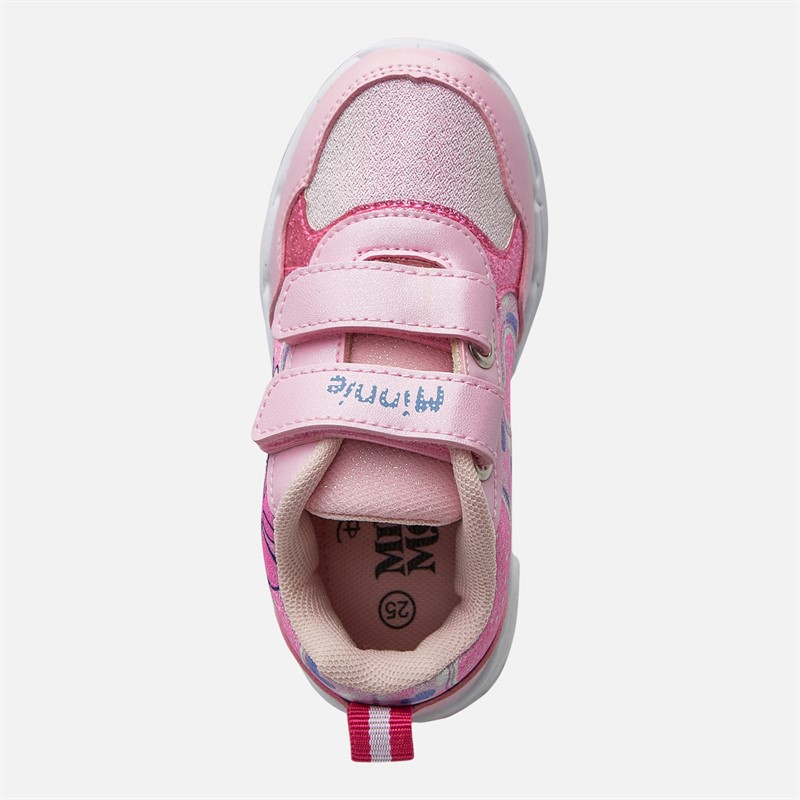 Minnie Mouse Infant Girls Light Up Trainers Pink