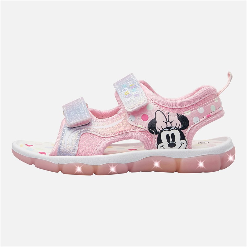 Minnie Mouse Infant Girls Light Up Sandals Pink