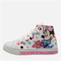 Minnie Mouse Infant Girls Light Up Hi-Top Trainers Pink