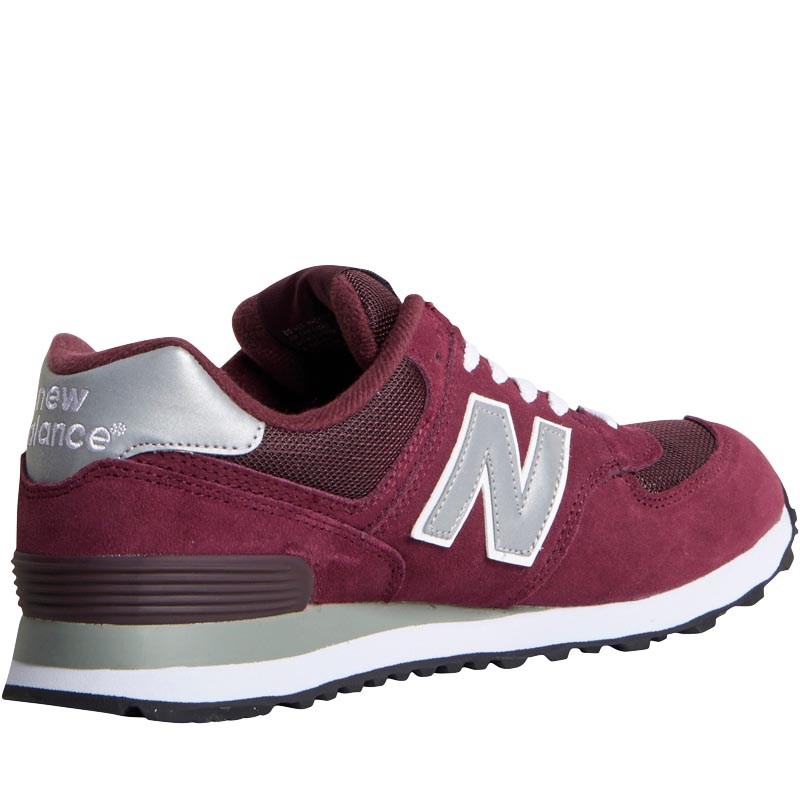 new balance 574 burgundy grey