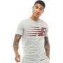 New Balance Mens Logo Graphic T Shirt Athletic Grey