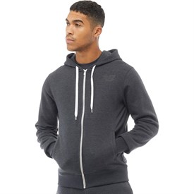 New Balance Heren Zip Hoodie Gemeleerd Antraciet new balance kopen in de aanbieding
