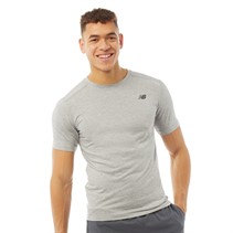 New Balance Mens Heathered Running Top Athletic Grey