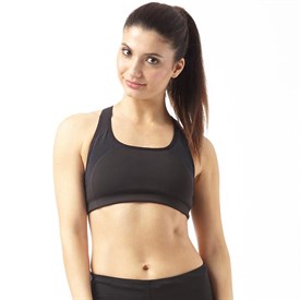 New Balance Dames Core Medium Impact Sport Bh Zwart new balance kopen in de aanbieding