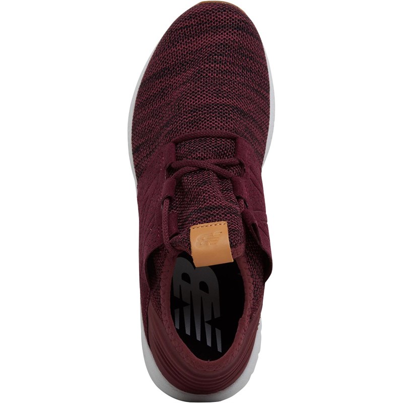 new balance mens cruz fresh foam trainers burgundy