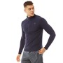 New Balance Haut de Running à Manches Longues Heathered Space Dye Réfléchissant 1/2 Zippé Homme Bleu Marine