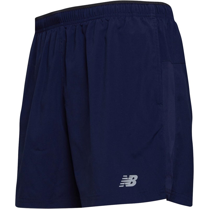 Buy New Balance Mens 5 Inch Running Shorts Navy