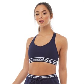 Image of New Balance Womens Pace Bra 2.0 Sports Bra Top Pigment Navy