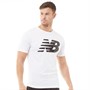 New Balance Męskie Stacked Logo Grafika T-Shirt Biały
