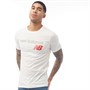 New Balance Herren Heritage Logo Graphic T-Shirt Weiß