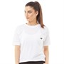 New Balance Damskie Classic Logo Luźne Dopasowanie Crop T-Shirt Biały