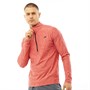 New Balance Mens Heathered Space Dye Reflective 1/2 Zip Running Top Red