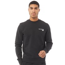 New Balance Mens Fleece Crew Sweat Black