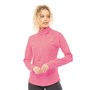New Balance Haut de Running à Manches Longues Heathered Space Dye Femme Rose