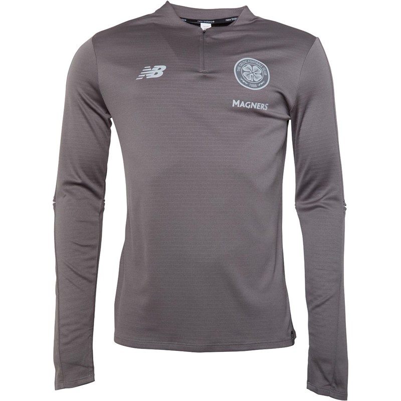 Buy CFC Celtic Elite Training Mid Layer 1/4 Zip Top Charcoal/Pale Grey