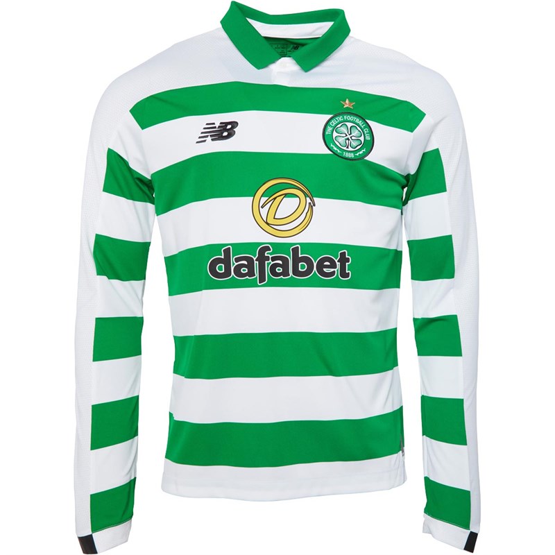 Buy CFC Celtic Home Long Sleeve Jersey White/Green