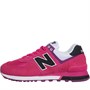 New Balance Womens 574 Trainers Exhuberant Pink/Midnight Magenta/Black