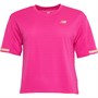 New Balance Damen Sport Fashion Performance Tops mit kurzem Arm Rosa