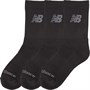 New Balance Junior Tre Par Polstrede Crew Sokker Sort
