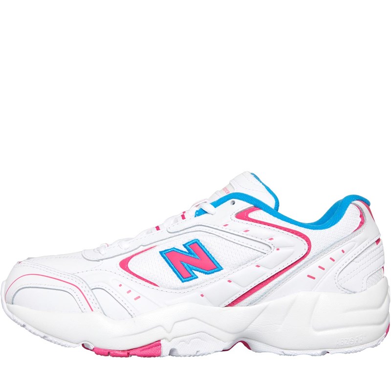 new balance 452 chunky sneakers in white pink