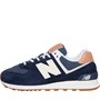 New Balance Mens 574 Trainers Natural Indigo/Faded Mahogany