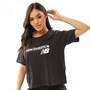 New Balance Damskie Core Stacked Logo T-shirty Czarny