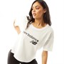 New Balance Dames Core Stacked Logo T-shirts Wit