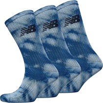 New Balance Mens Three Pack Tie-dye Crew Socks Blue