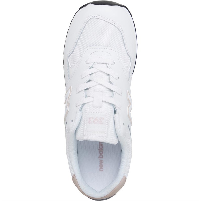 New Balance Junior 393 Trainers White/Rain Cloud