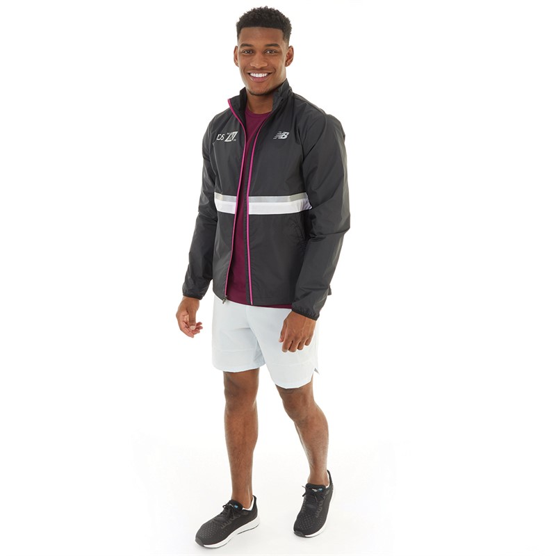 New Balance Mens London Marathon Running Jacket Black