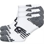 New Balance Mens Three Pack Cushioned No Show Running Socks White
