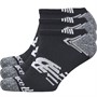 New Balance Mens Three Pack Cushioned No Show Running Socks Black