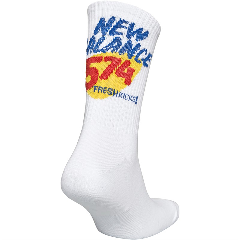 Buy New Balance Mens Two Pack 574 Crew Socks White