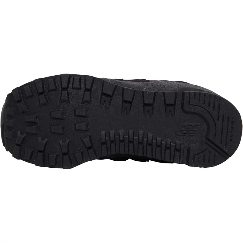 New Balance Junior  574H Bungee Lace Trainers Black
