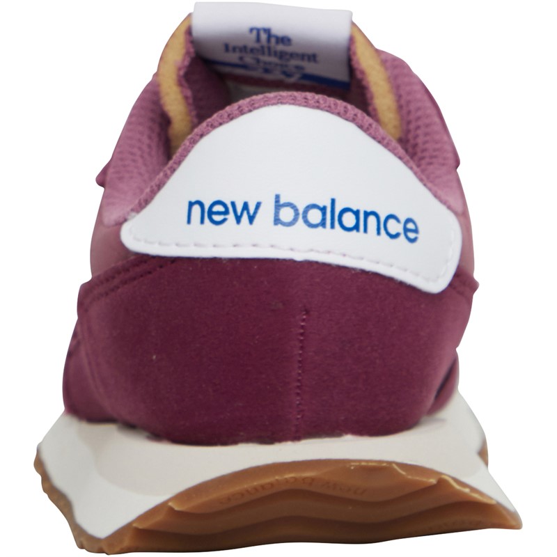 New Balance Girls Wide Fit 237 Bungee Lace Trainers Dark Ember/Gum