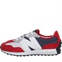New Balance Kids 327 Bungee Lace Trainers White/Red/Navy