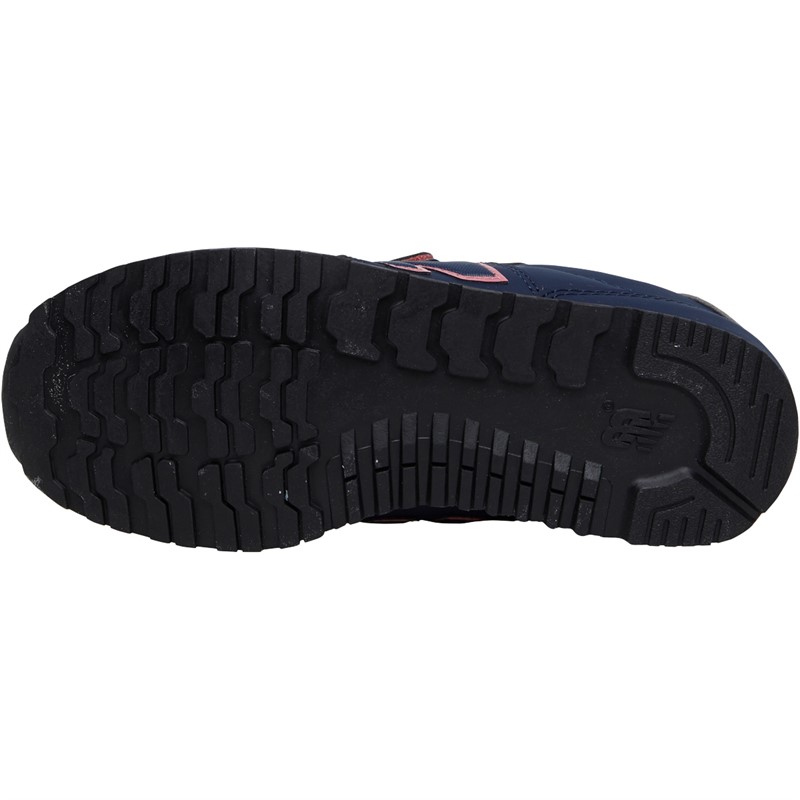 New Balance Girls 500 Hook And Loop Trainers Navy/Pink
