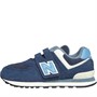 New Balance Kids 574 Hook And Loop Trainers Navy/Heritage Blue