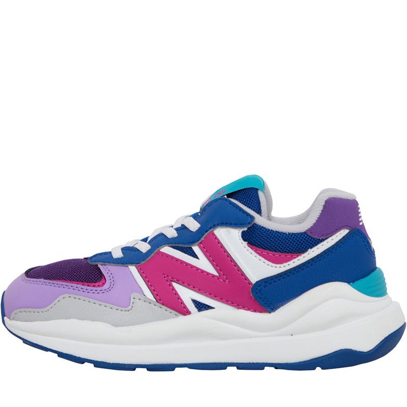 New Balance Girls 57/40 Bungee Lace Trainers Purple/Pink Synthetic