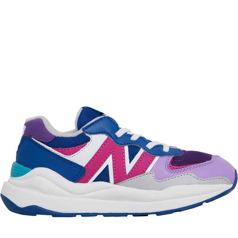 New Balance Girls 57/40 Bungee Lace Trainers Purple/Pink Synthetic