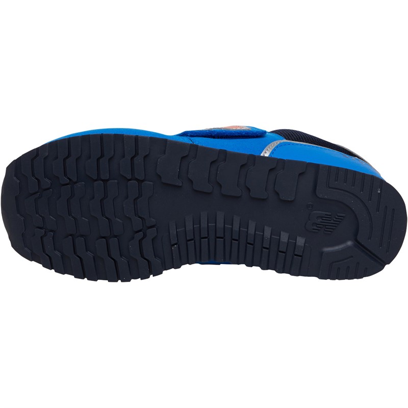 New Balance Junior Boys 373 Hook And Loop Trainers Blue/Orange