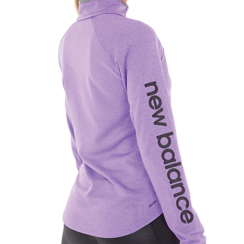 New Balance Womens All Terrain 1/2 Zip Running Top Purple