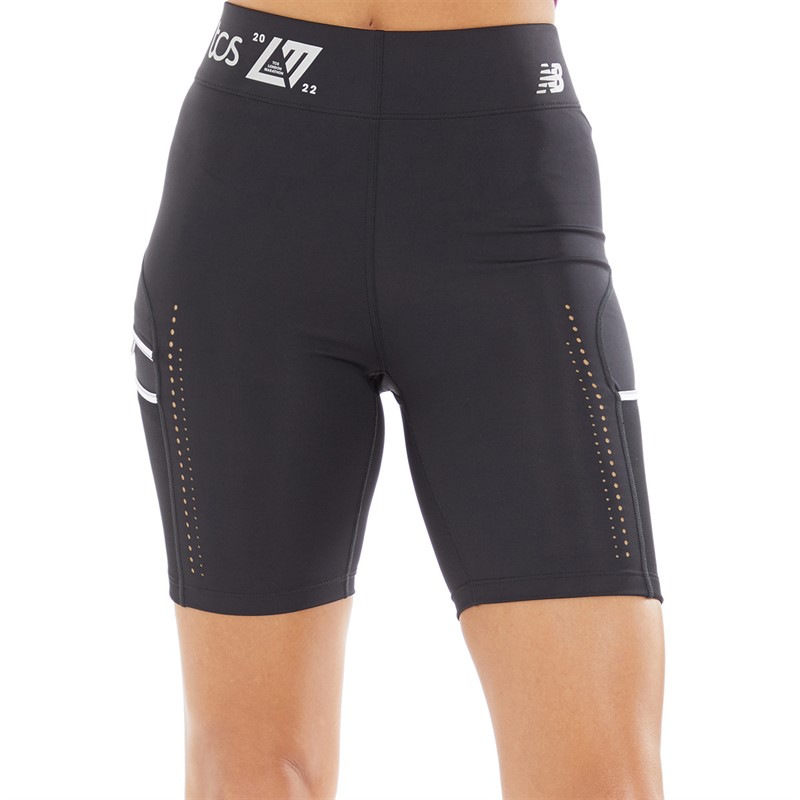 New Balance Womens Q Speed Utility Running Shorts Black