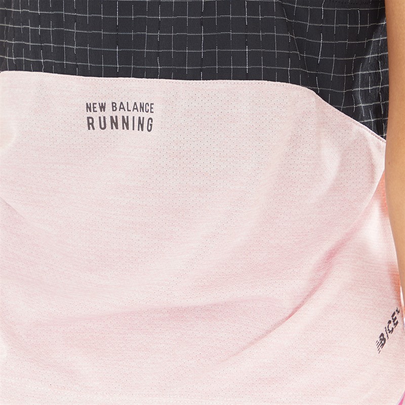 New Balance Womens Impact Luminous Running Vest Stone Pink Heather