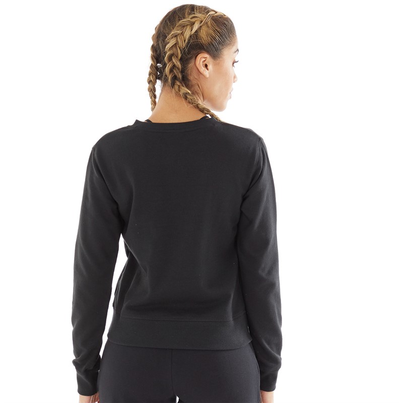 New Balance Womens Essentials Crew Sweatshirt Black